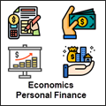 Economics and personal finance icons